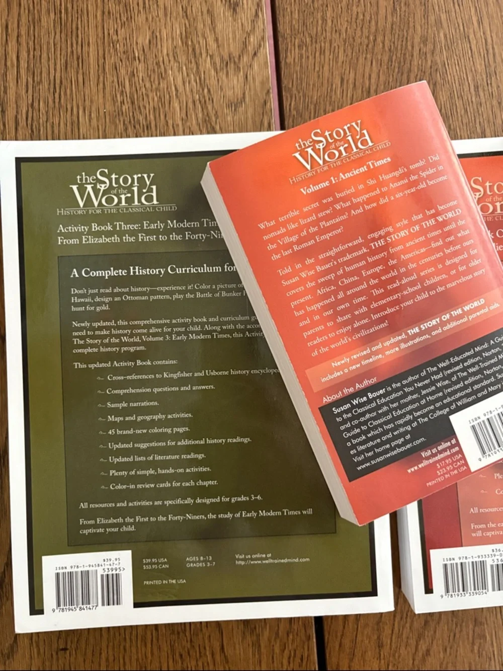 The Story of the World Book One & Three Activity Books Volume 1 Book Homeschool